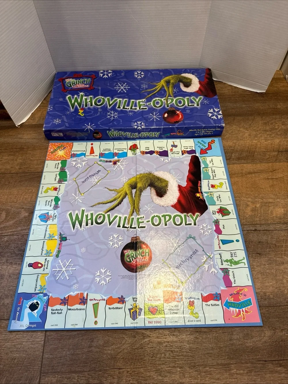 Vintage Whoville-Opoly The Grinch Who Stole Christmas Board Game Complete